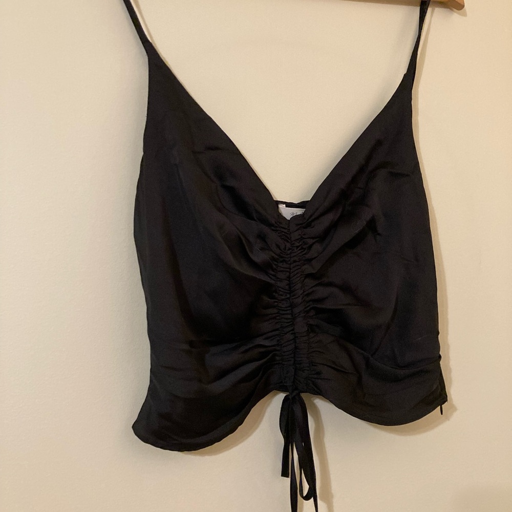 Satin Crop Tank Blouse